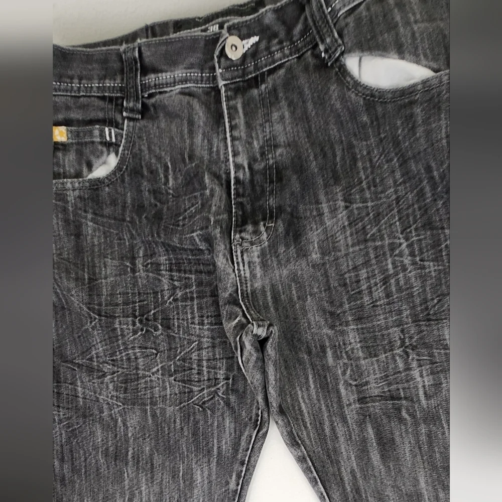 Vintage Y2K South Pole Relaxed Fit Jeans. Grey and Black mix. 38×34. Black Tab - Picture 2 of 9